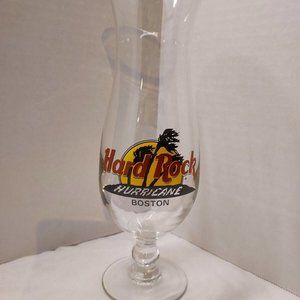 Hard Rock Cafe Boston 10-inch Hurricane Glass. Excellent Condition